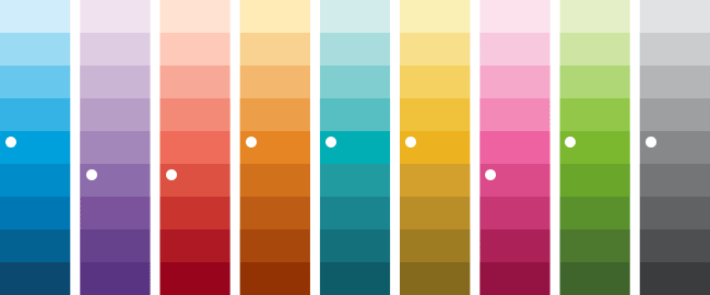 ألوان متعددة