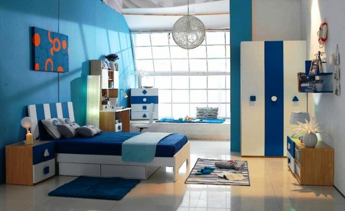 غرفة أطفال، لون أزرق