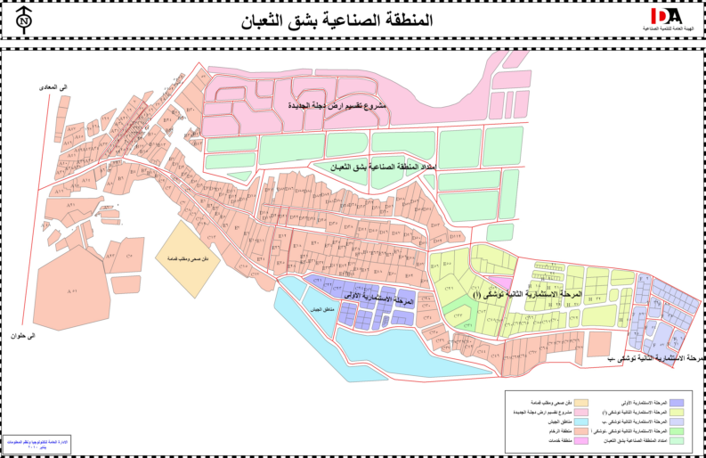 رسم تخطيطي لمنطقة شق التعبان الصناعية 